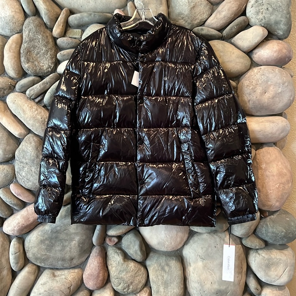 NWT Calvin Klein Oversized Shiny Puffy - Sorona Aura - Original $225
